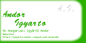 andor igyarto business card